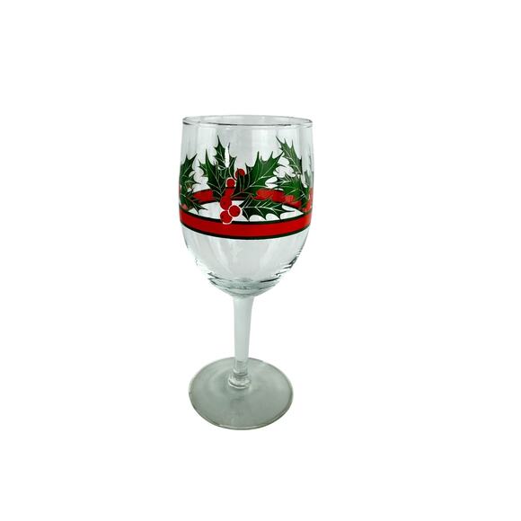 Libbey Holly Berry Glasses Set of 12, Vintage Christmas Wine, Lowball, Tumbler - Picture 10 of 16